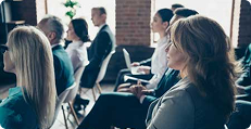 Audience seated at an event